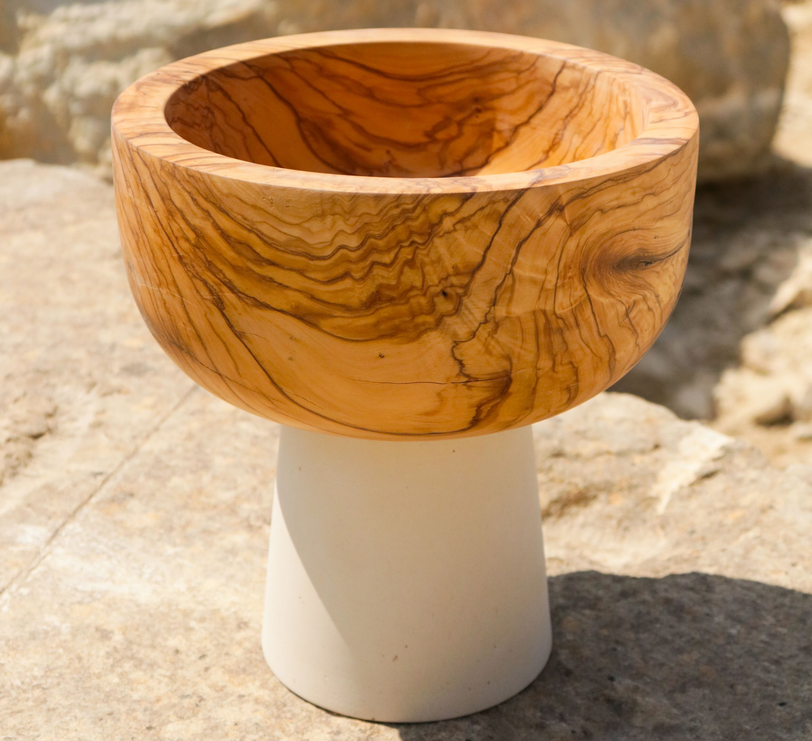 Каменная чаша из Лечче и оливкового дерева PIMAR Rito ARCH-00140514 - Вид №3