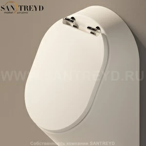 KY29CW019003 Крышка для писсуара с хромированными петлями Ceramica Flaminia Key, Белый Матовый