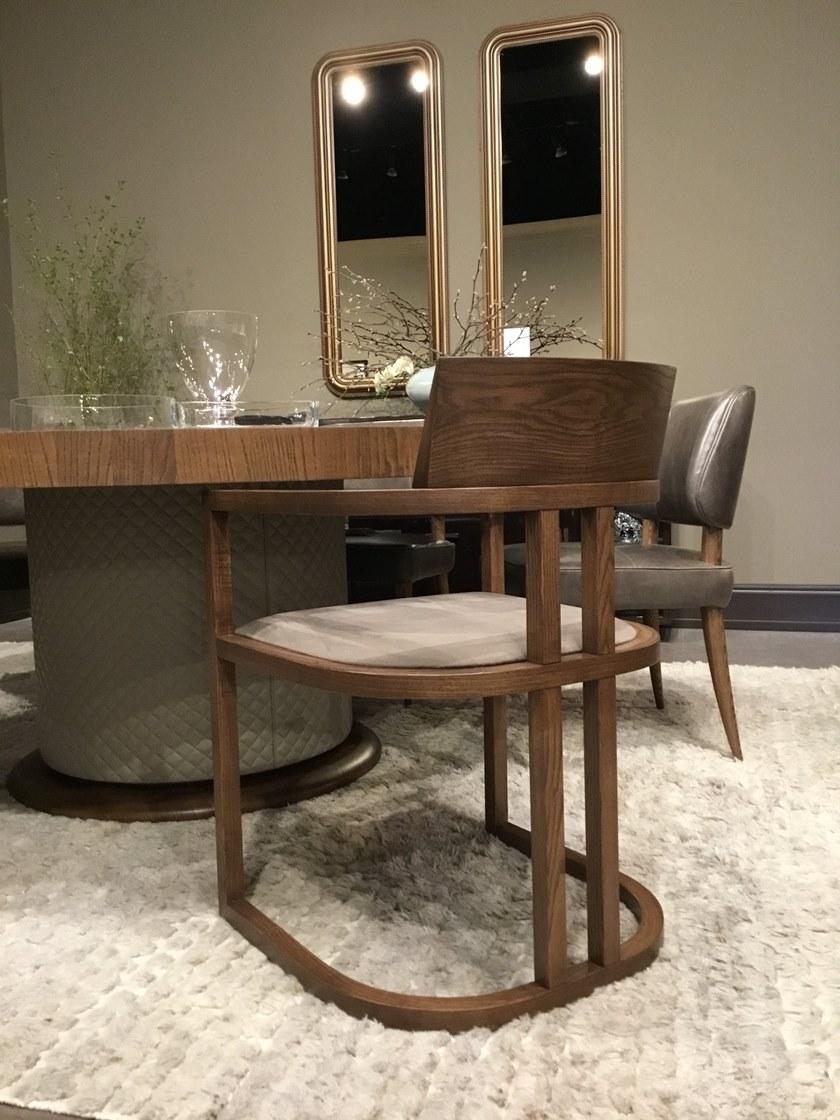 SELVA Стул из массива дерева с подлокотниками и открытой спинкой Gatsby 1648 - Вид №2