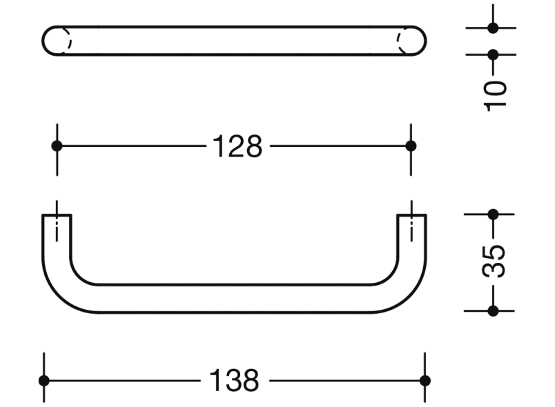 548.138 Мебельные ручки ø 10 мм HEWI USA Produkte  - Вид №18