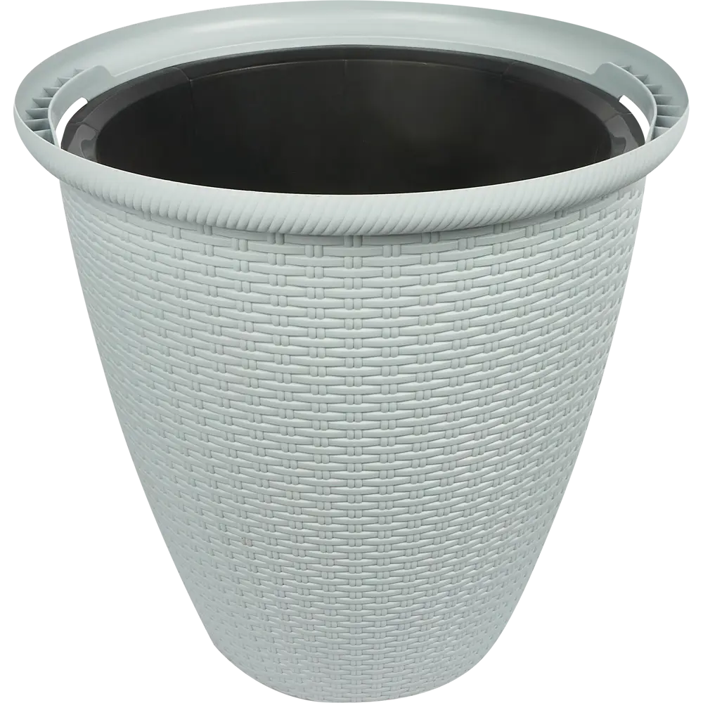 Кашпо Ingreen Rattan ø47 h47 см v27 л пластик утренний туман STLM-2191396