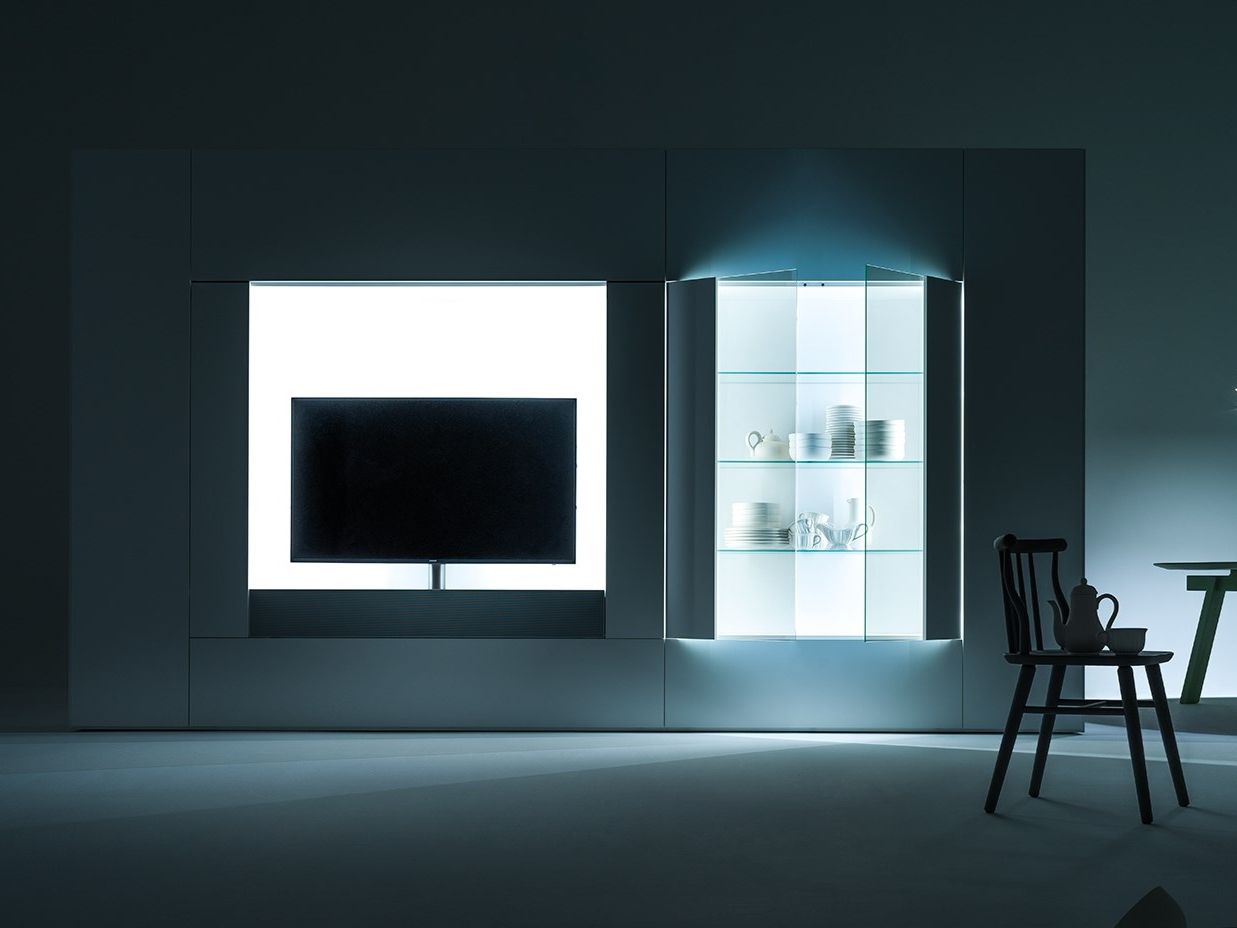 Шкаф с подставкой для телевизора и витриной Caccaro Roomy ARCH-00061042 - Вид №1