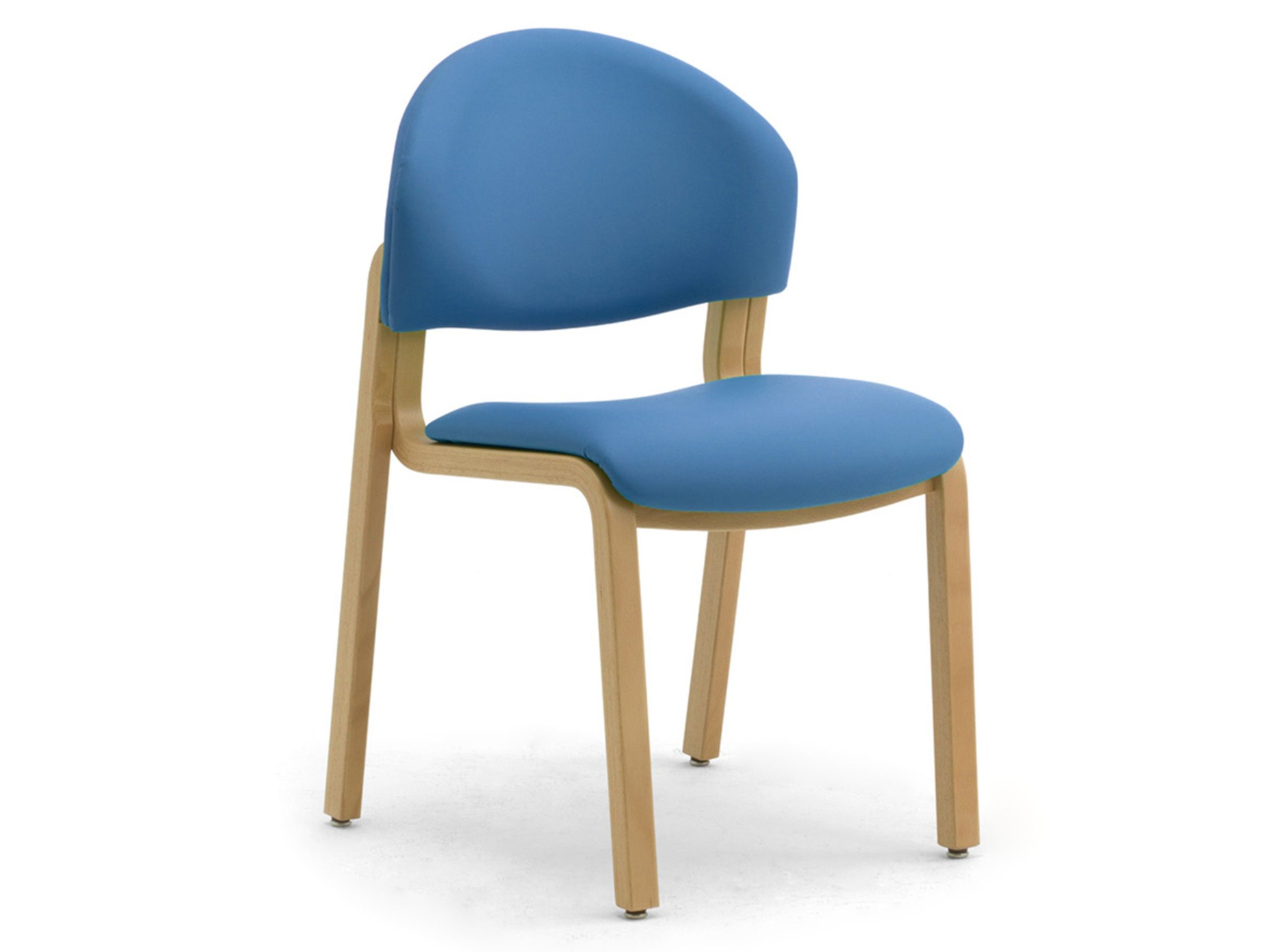 Штабелируемый стул из ламинированного дерева и ткани Leyform Soleil ARCH-00018169