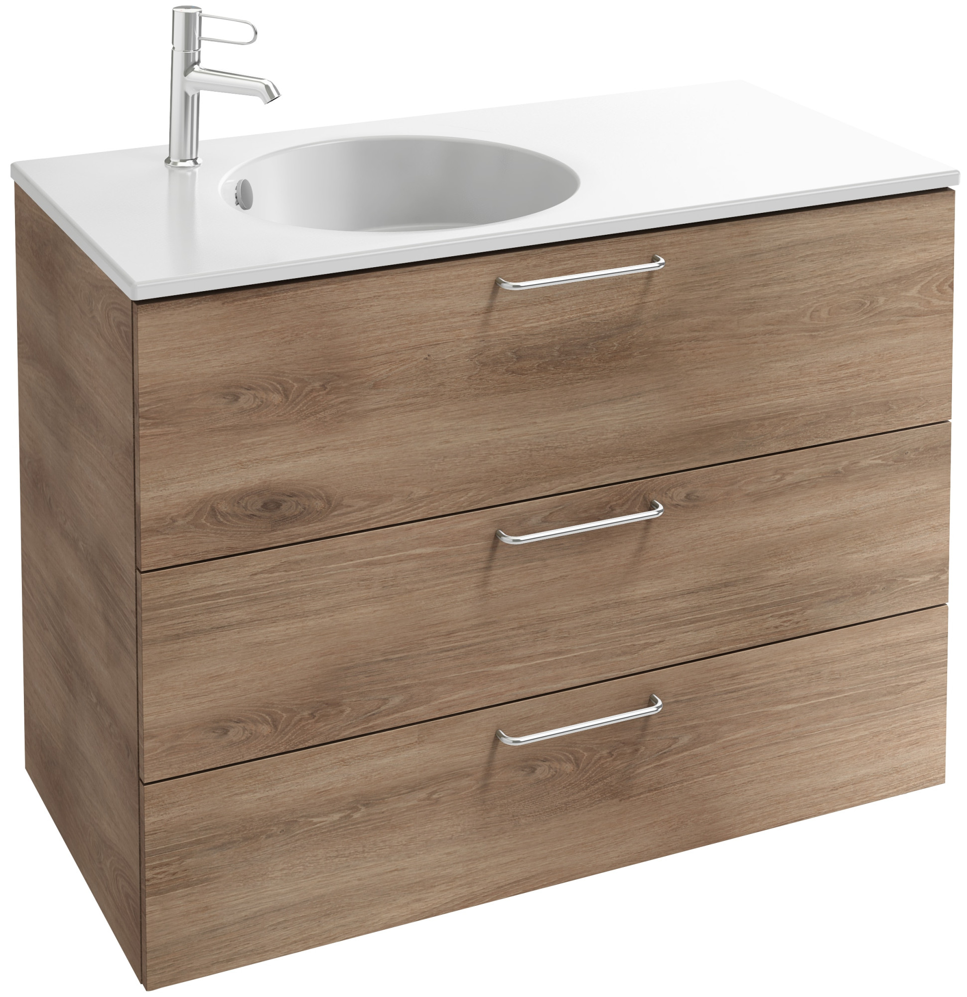 EB2534-R5-M90 Тумба под столешницу 100 см, 3 ящика, хромированная ручка JACOB DELAFON ODÉON RIVE GAUCHE ODEON RIVE GAUCHE