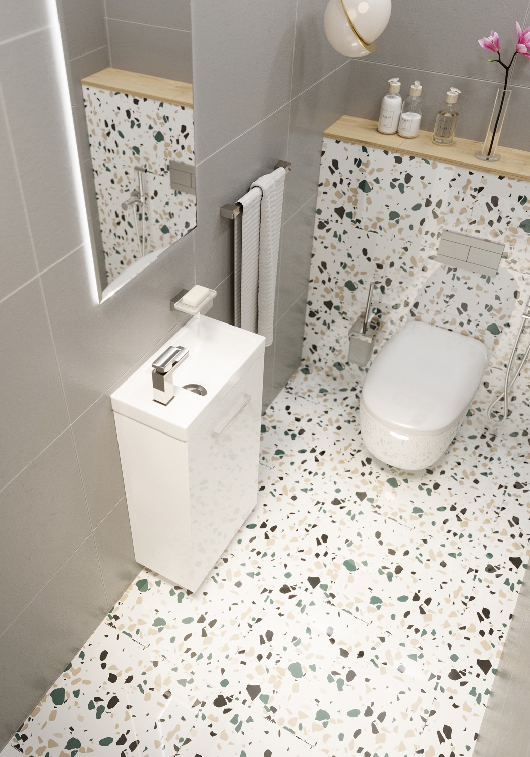 У37625 Тумба Ноктюрн 40П 1д, мдф, Белый глянец 1 Marka Ноктюрн  - Вид №2