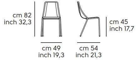 Midj Стул из стали и кожаное сиденье Ola sun-id-1473417 - Вид №1