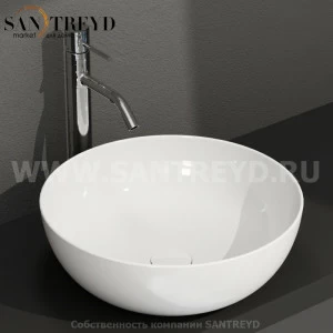 B6T45BI Накладная раковина на столешницу  круглая Ceramica Globo T-EDGE