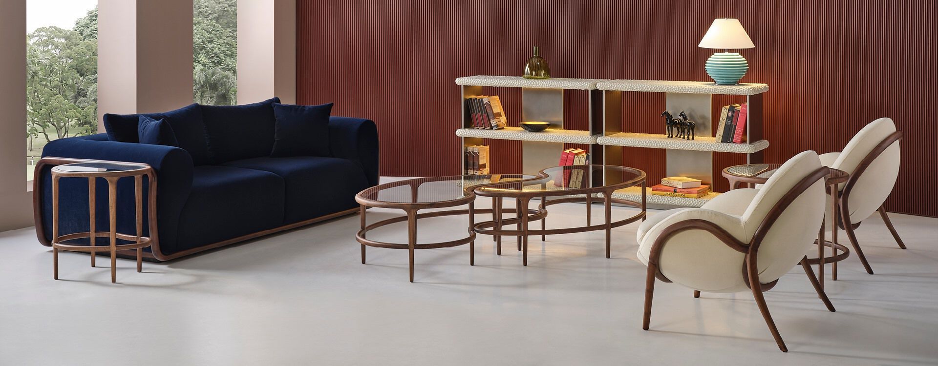 Журнальный столик из дерева и стекла Mobi VIRGUL ARCH-00113532 - Вид №4