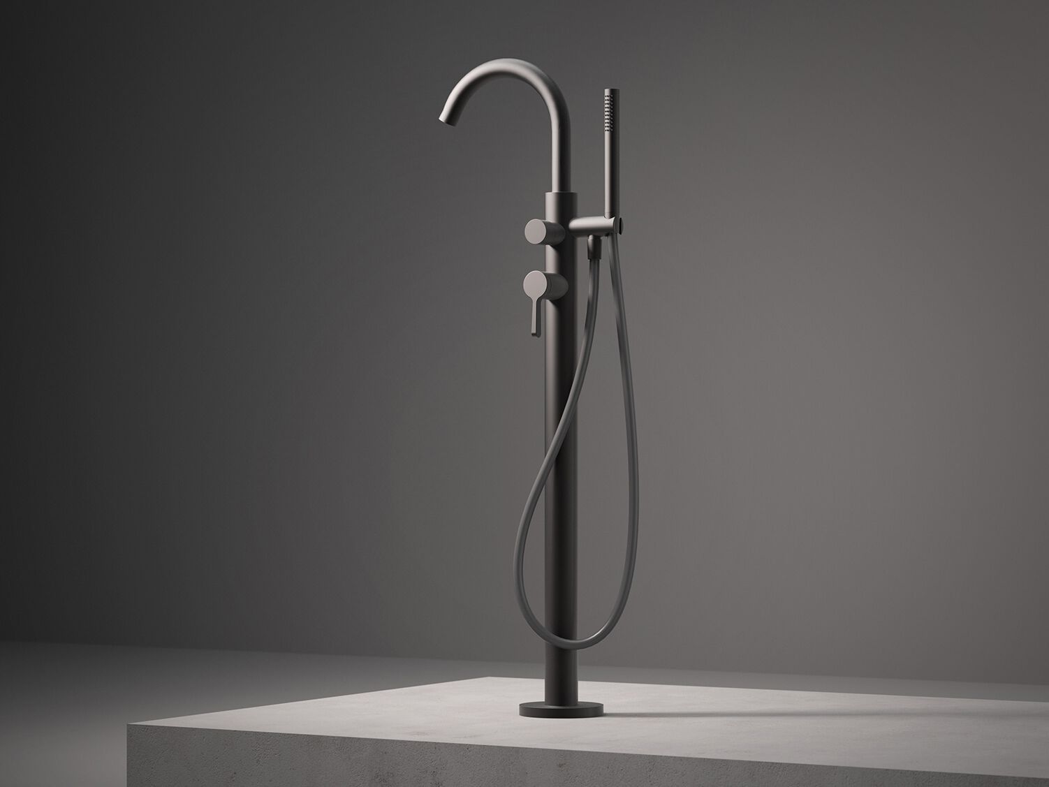 Смеситель для ванны с одним отверстием и ручным душем Fantini Rubinetti Турин ARCH-00084324 - Вид №1