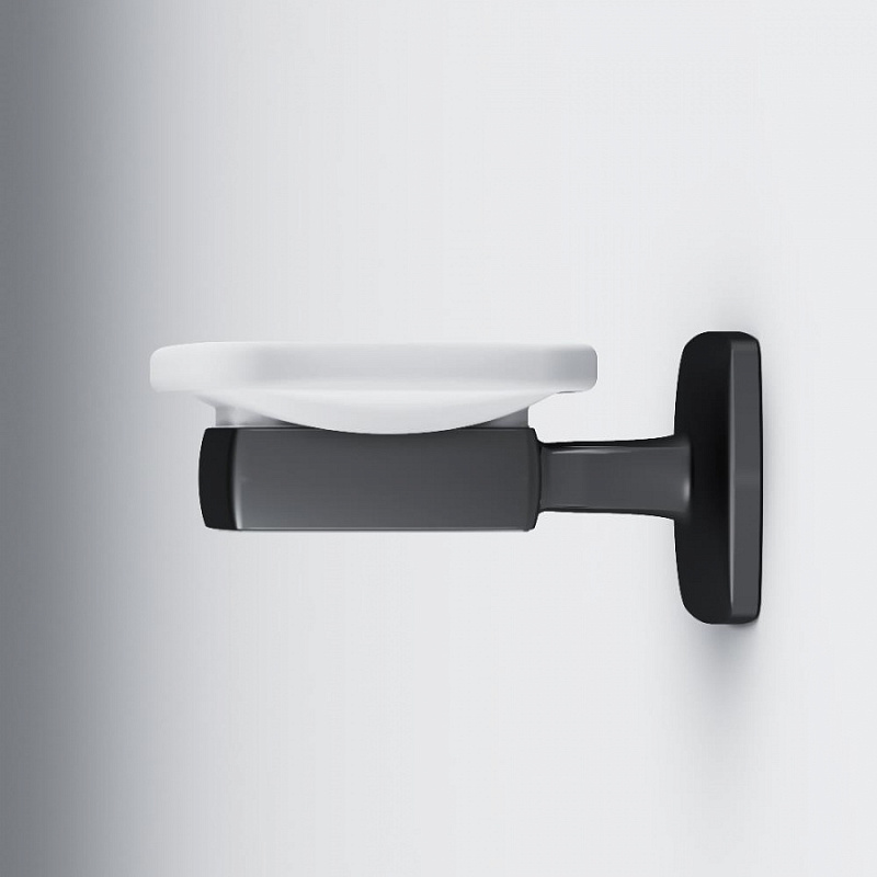 A9034222 Стеклянная мыльница с настенным держателем черная AM.PM Gem - Вид №2