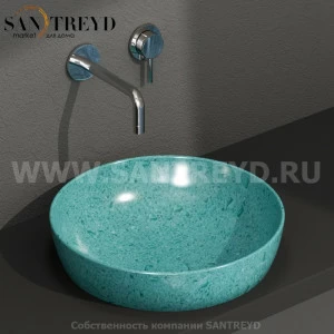 B6T38GT Встроенная раковина под столешницу круглая Ceramica Globo T-EDGE