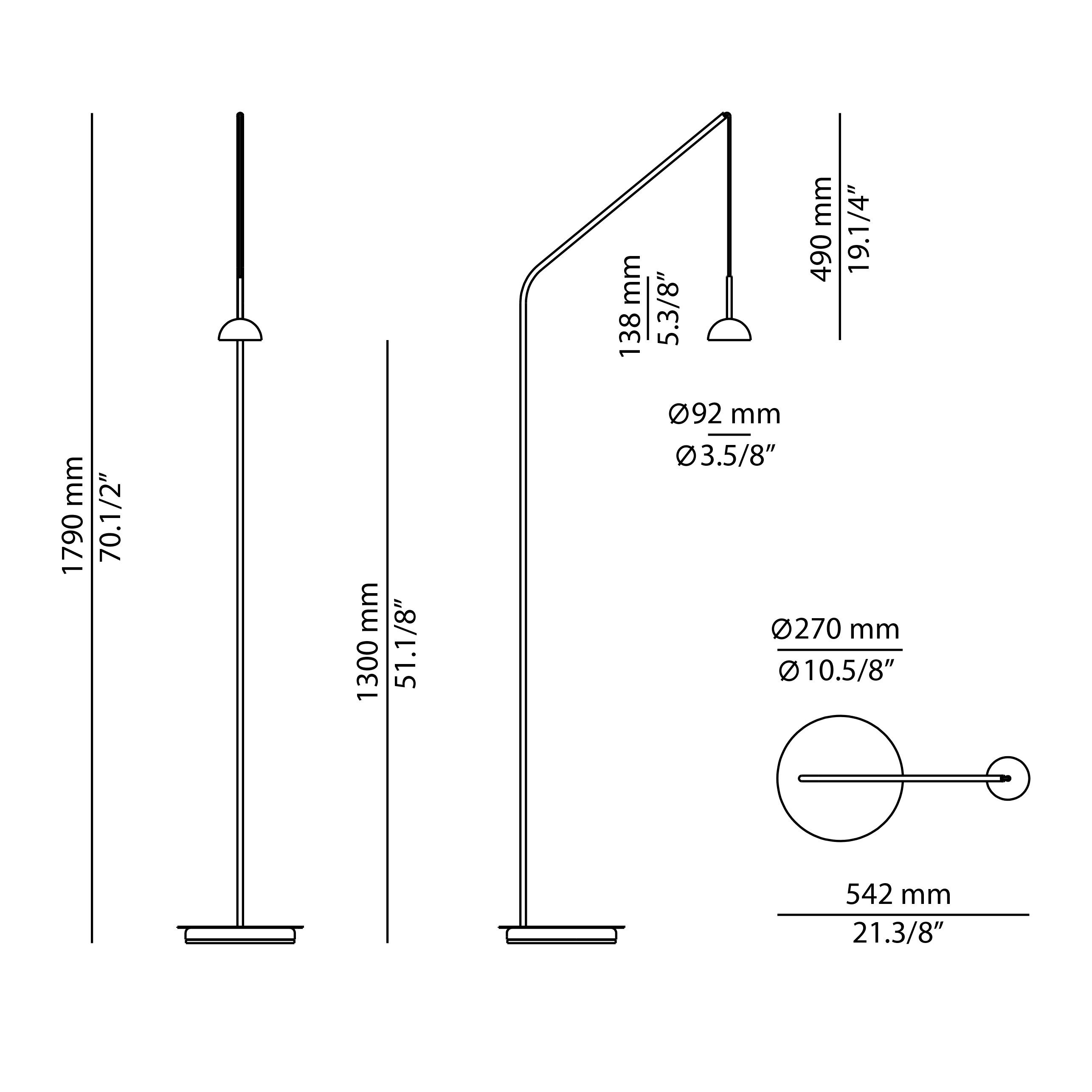 Металлический светодиодный светильник для чтения Estiluz купола ARCH-00059178 - Вид №1