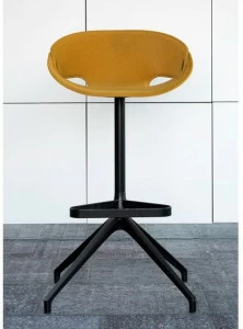 Tonon Высокий поворотный табурет из ткани с подставкой для ног [email protected] 923.41