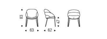 Кожаный мягкий стул с подлокотниками Cattelan italia Камилла ARCH-00068895 - Вид №8