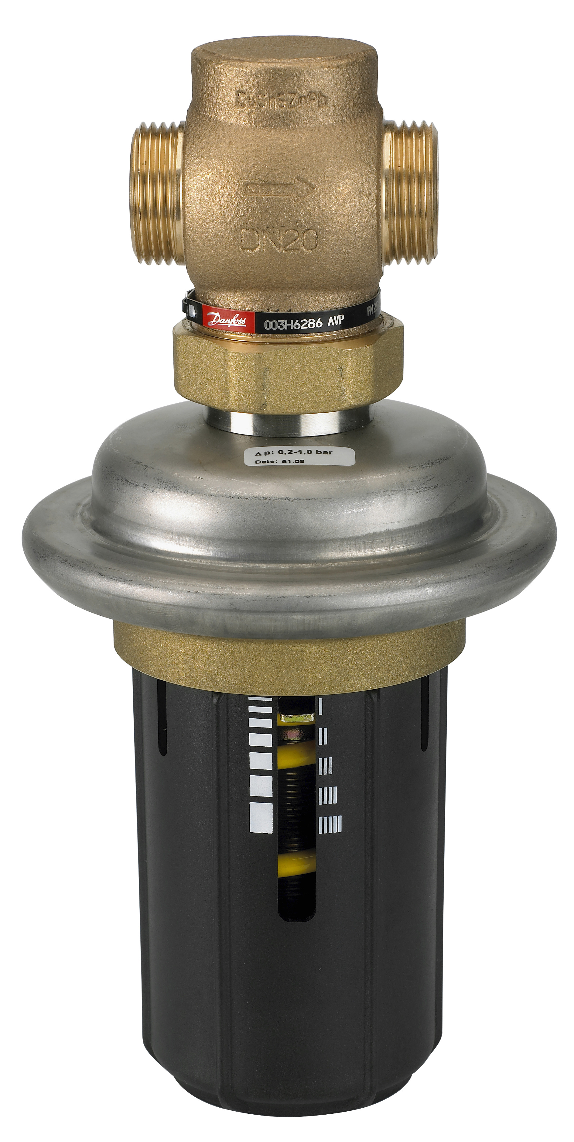 Danfoss Регулятор перепада давлений DPR для монтажа на обратном трубопроводе РПД DPR PN25 15/4/0,2-1,0рез./обр. 003H6124  - Вид №3