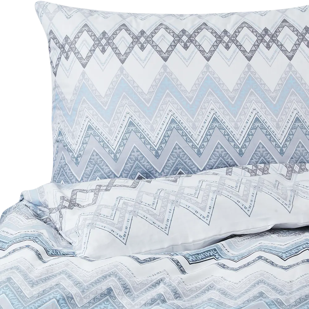 ШУЙСКИЕ СИТЦЫ Дом снов Шеврон Блу - сатиновый комплект постельного белья 89338194 STLM-1047486 - Вид №4