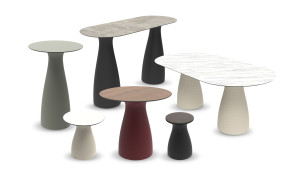 Овальный стол из HPL и полиэтилена