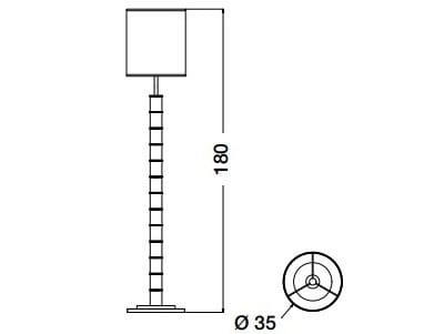 Деревянный торшер CPRN HOMOOD Blue Moon ARCH-00096831 - Вид №2