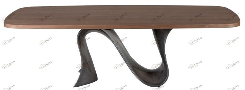 Tonin Casa Стол из орехового дерева с основанием baydur®  T8014 