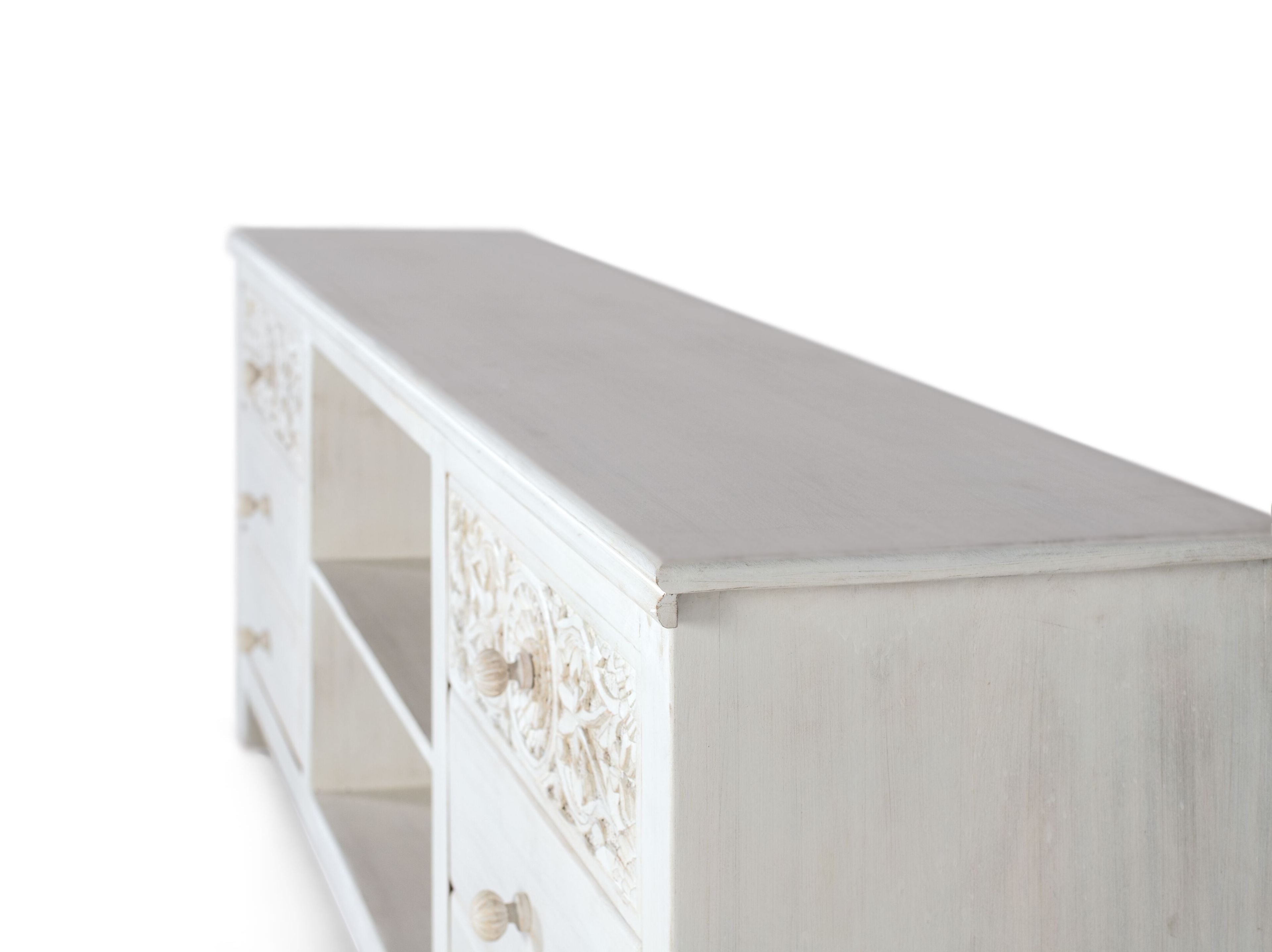 Низкий шкаф для телевизора в манго с ящиками Giner y Colomer 1822 ARCH-00120957 - Вид №3