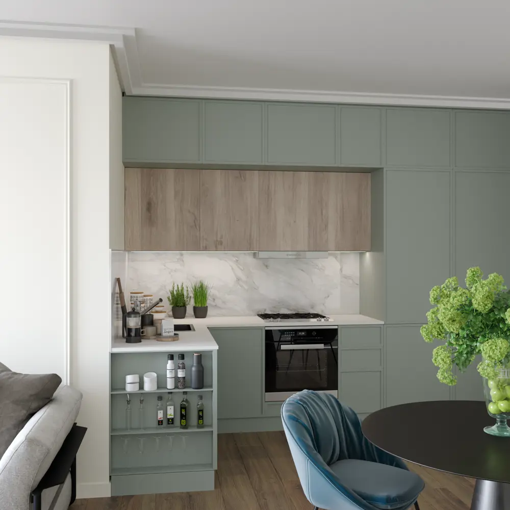 Столешница кухонная Сноу 100x60x2 см искусственный камень цвет белый Santreyd STLM-2167825 - Вид №7