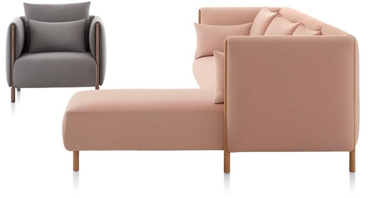 Herman Miller 3-х местный тканевый диван с шезлонгом Colourform sun-id-1403298 - Вид №4