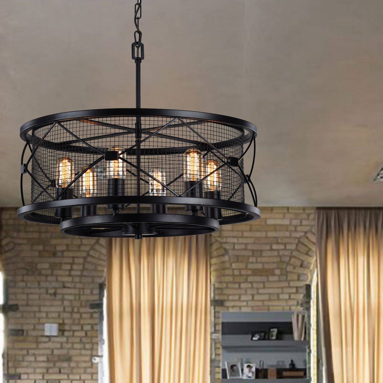 Подвесная люстра Favourite Mesh 1783-6P FAVOURITE ДИЗАЙНЕРСКИЕ, MESH 057169 Черный  - Вид №1