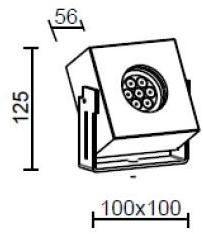 Brillamenti Светодиодный настенный светильник из алюминия Cubetto sun-id-1462535 - Вид №1