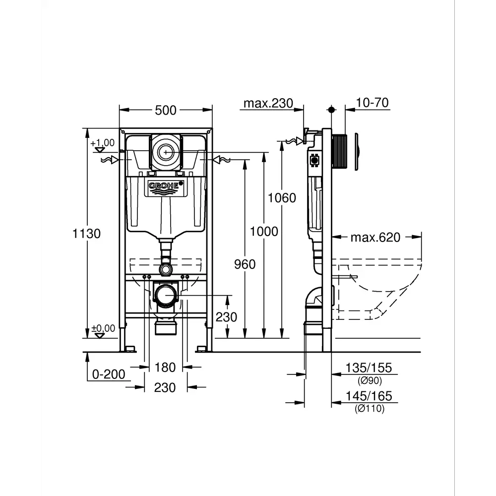 Инсталляция Grohe с кнопкой 18635611 STLM-2093819  - Вид №1