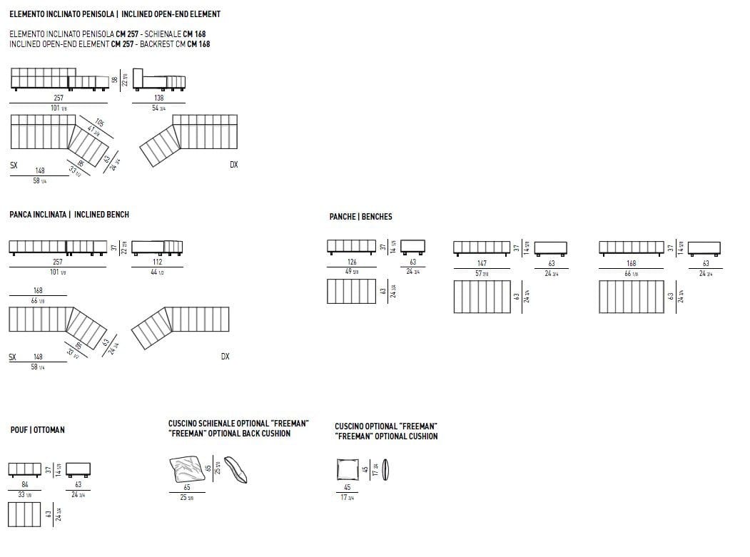 Ткань диван Minotti Freeman ARCH-00046573 - Вид №7