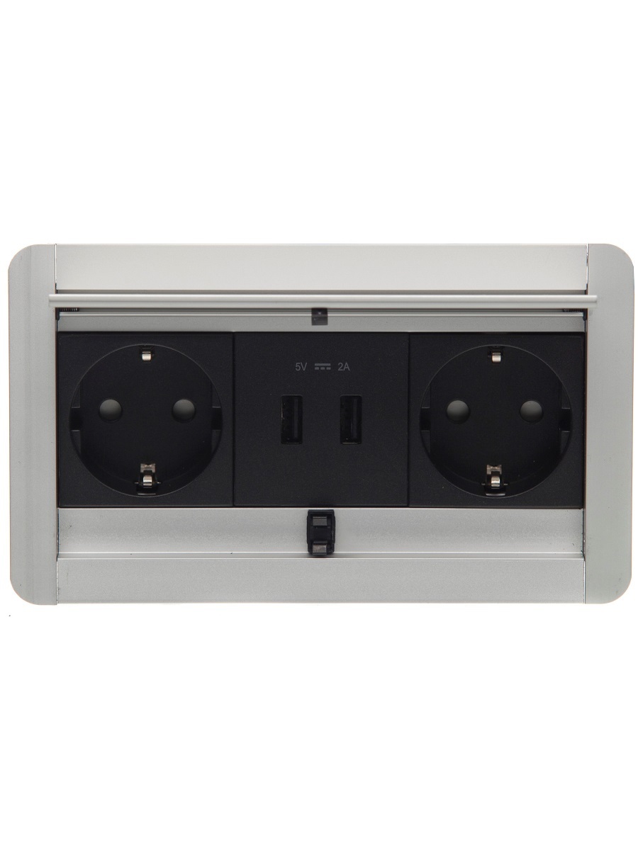 Блок электрических розеток Leaf 12017 Silver NAVAKO  - Вид №1