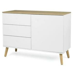 Сервант Tenzo Dot, 79х109х43 см, дуб, белый