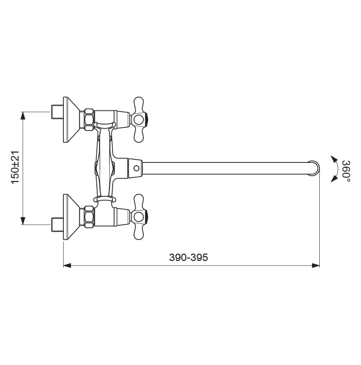 BA347AA Смеситель для ванны/душа VIDIMA RETRO - Вид №2