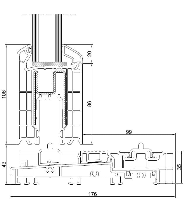 Раздвижные окна из ПВХ с двойным остеклением Schulz Italia HST VISION ARCH-00089123 - Вид №4