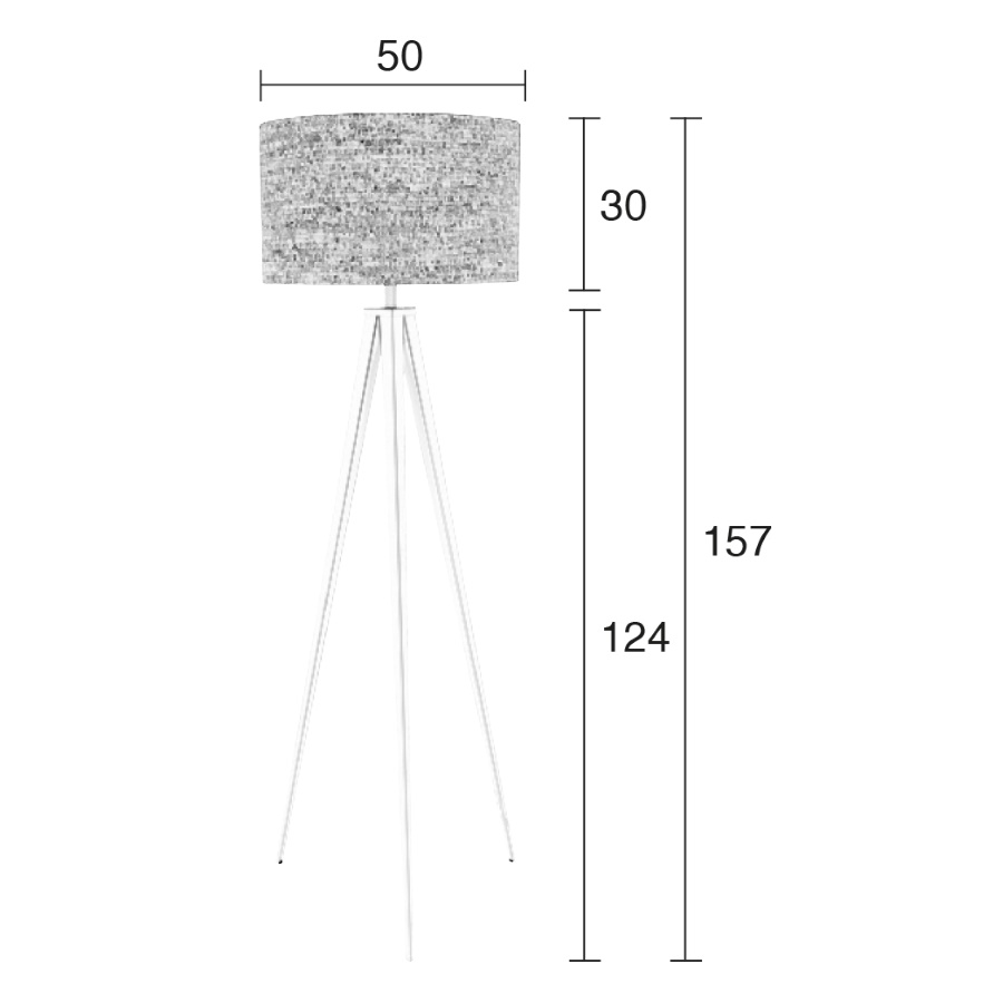 Лампа напольная Tripod Cork, бежевая Zuiver 5100049 - Вид №10