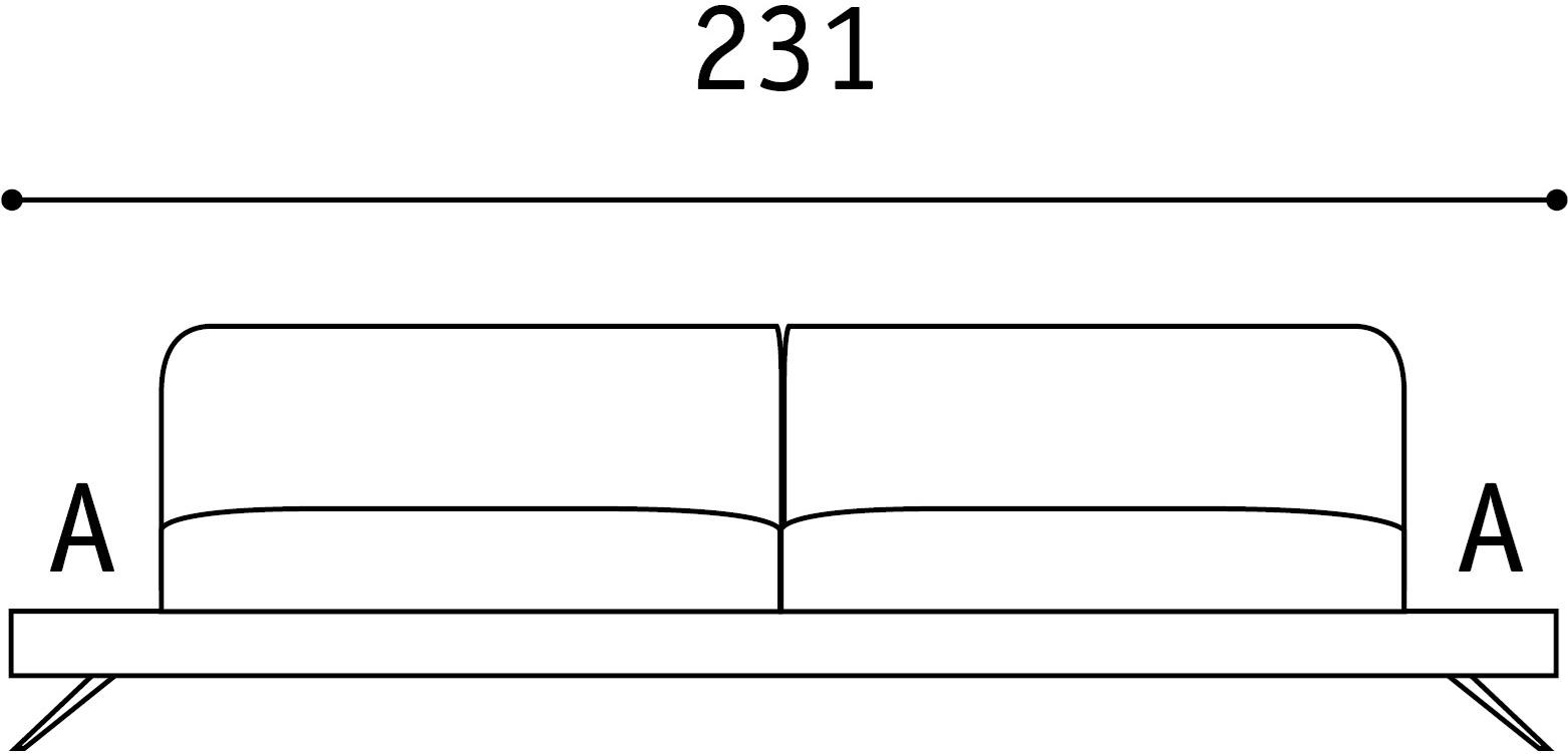 Febal Casa 3-х местный тканевый диван с подголовником Scena sun-id-1397588 - Вид №22