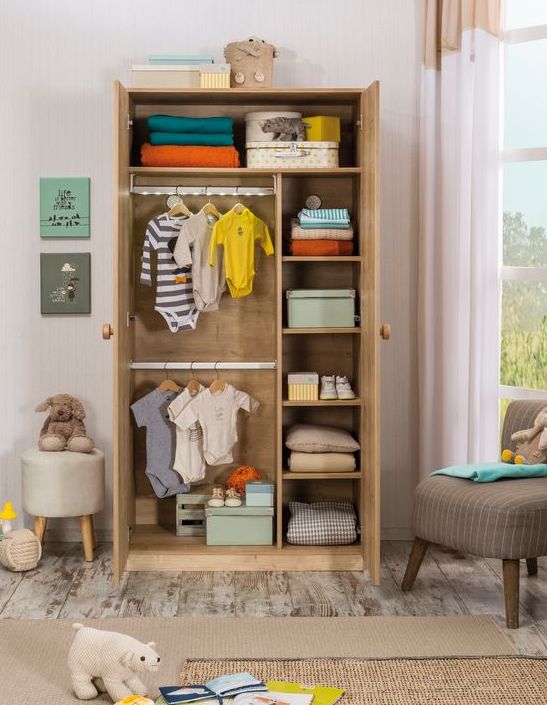 Шкаф двухдверный деревянный Mocha Baby CILEK MOCHA BABY 00-3832146 Бежевый Santreyd  - Вид №3