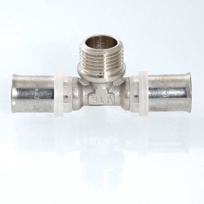 VTm.233.N.320532 Пресс-фитинг – тройник с переходом на наружную резьбу Valtec 32 мм х 3/4" х 32 мм  - Вид №8