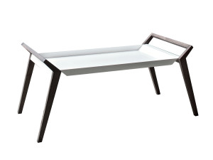 Журнальный столик из стали и дерева