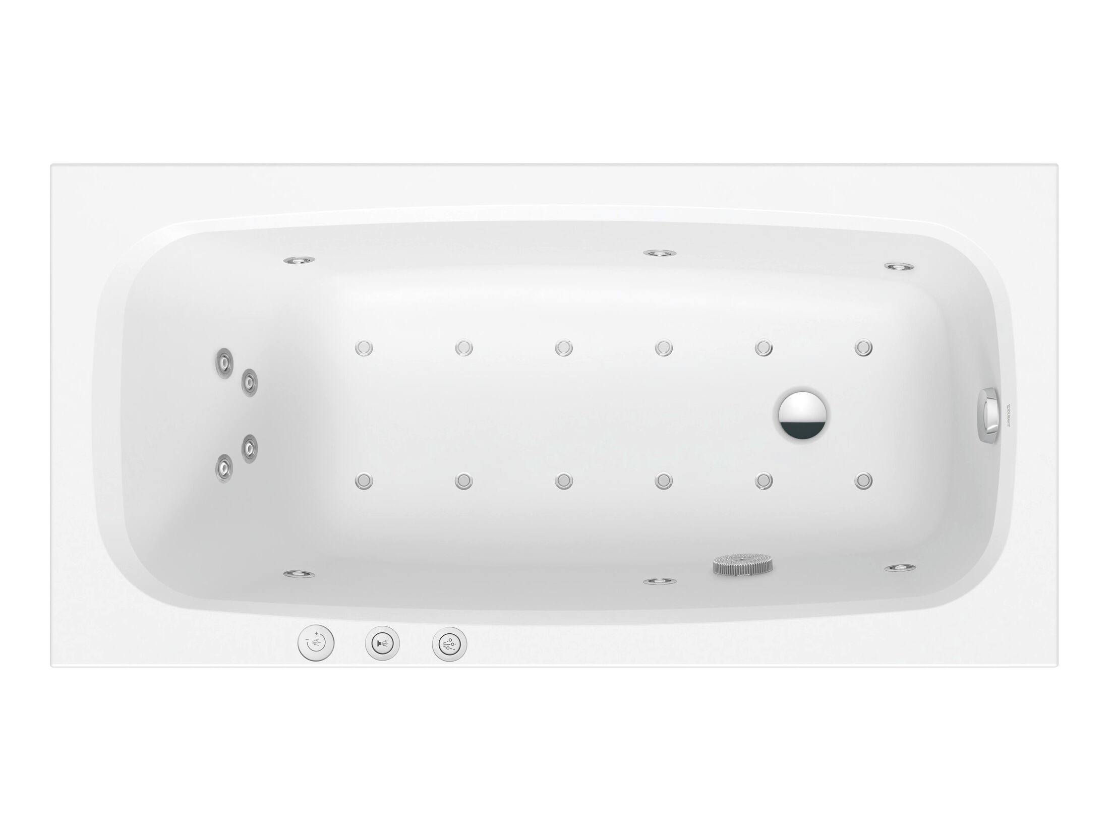 Прямоугольная керамическая ванна с утопленным джакузи Duravit Aurena ARCH-00137841