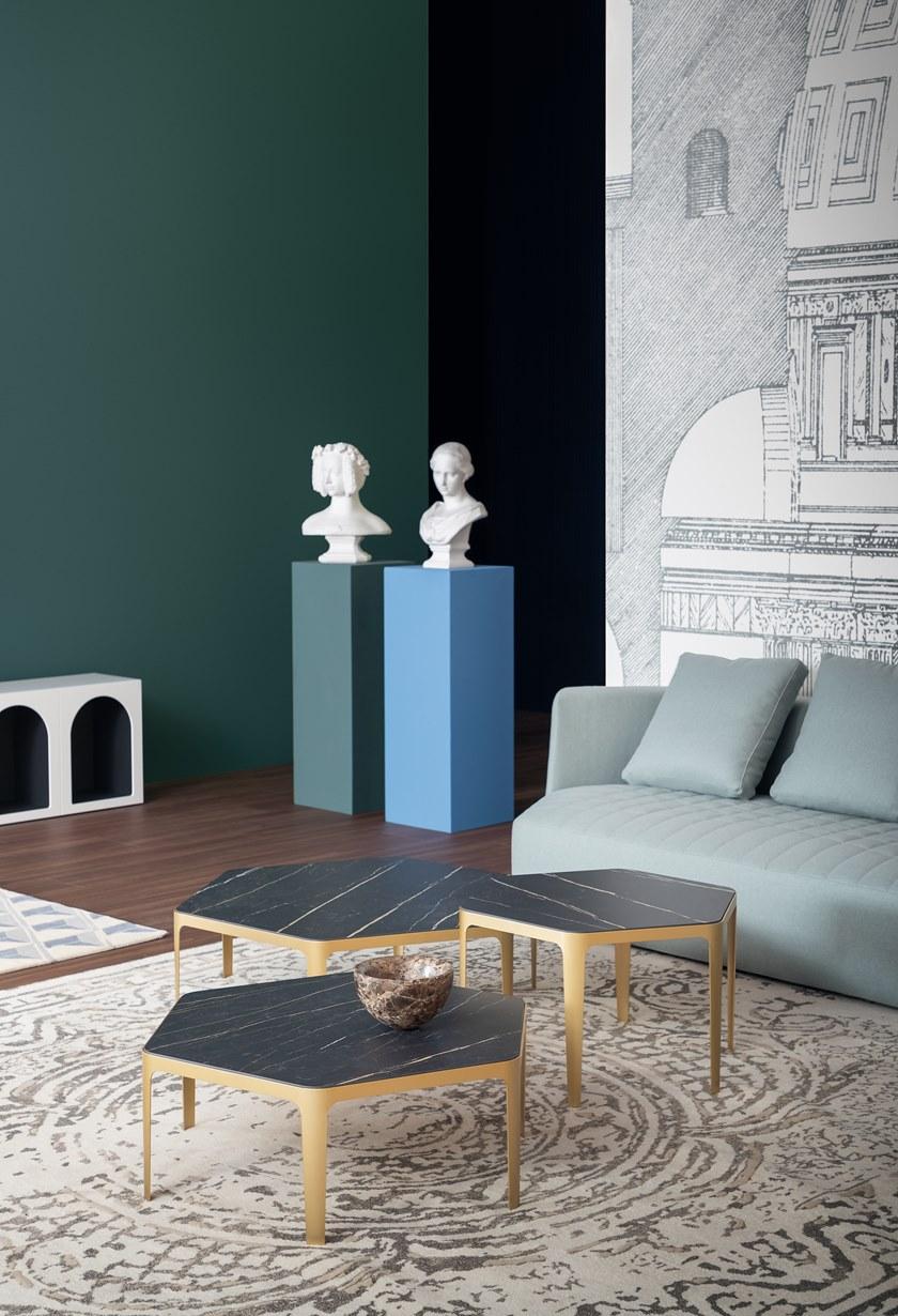 Bonaldo Шестиугольный керамический журнальный столик Panorama sun-id-1487776 - Вид №2