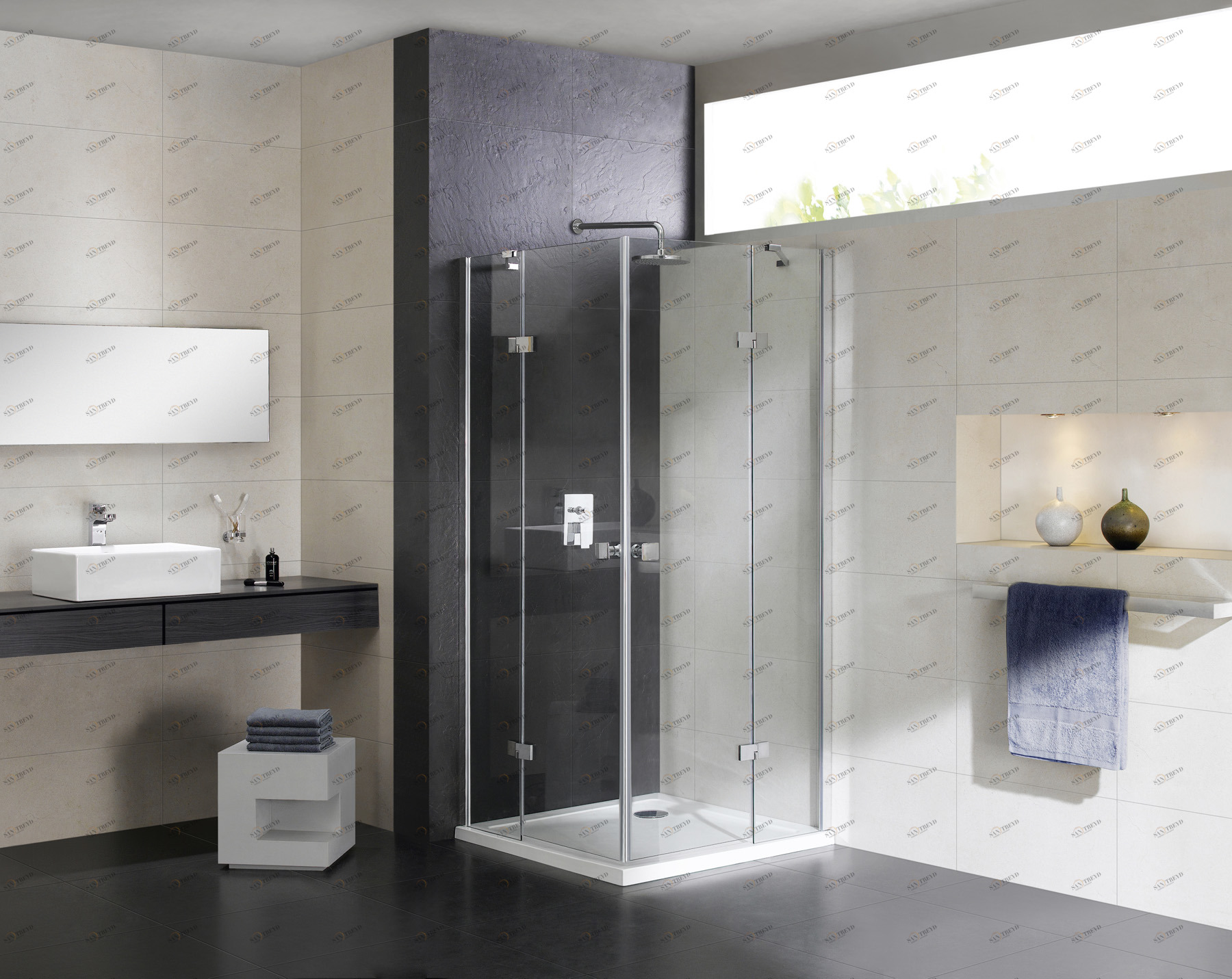 Душевой уголок CEZARES CRYSTAL-S-A-2-90-C-Cr