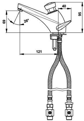 Порционный смеситель Presto 3000 68032 68032.0 - Вид №1