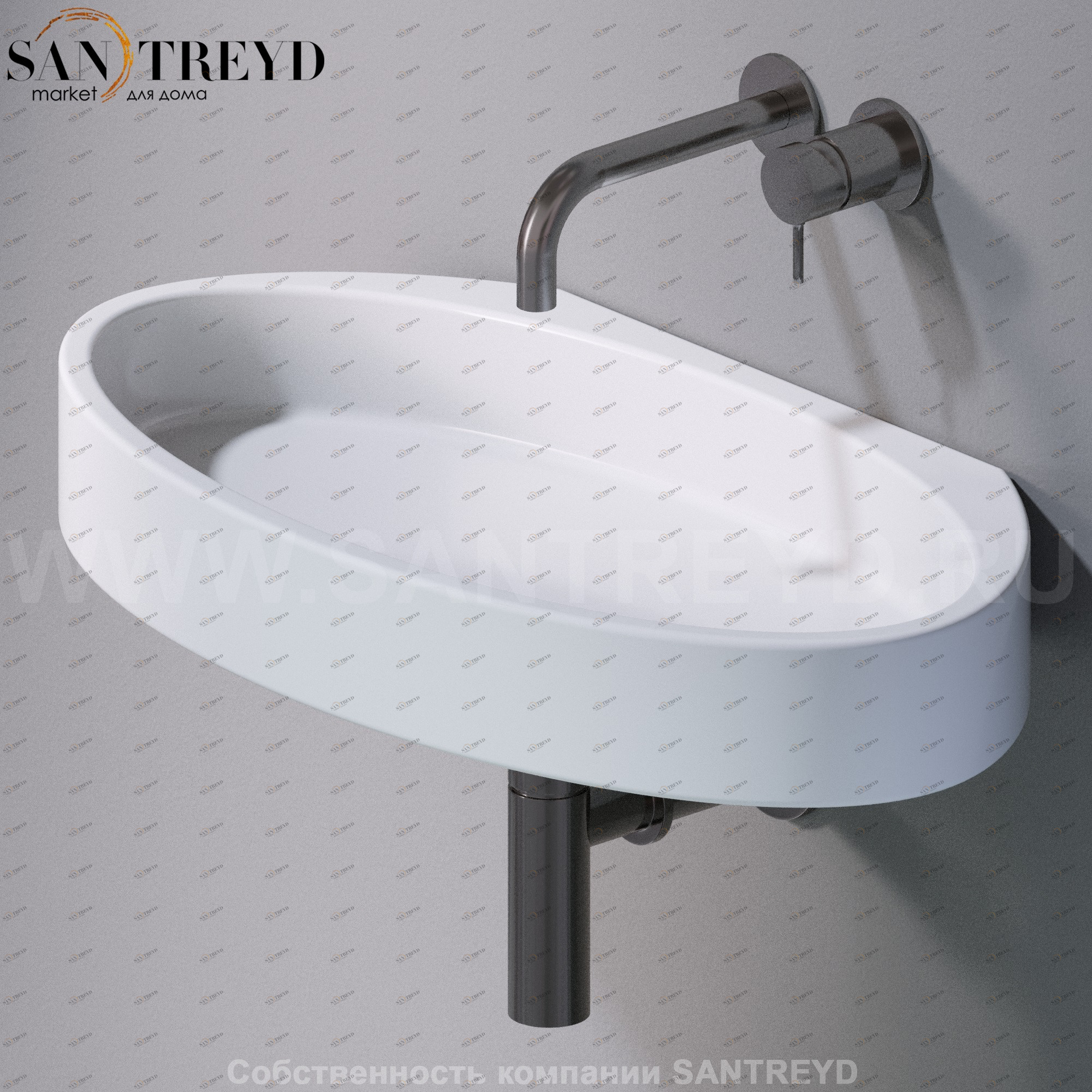 L015T1RPV4.100 Подвесная раковина настенная овальная A. e T. Italia P35 белая AeT ITALIA