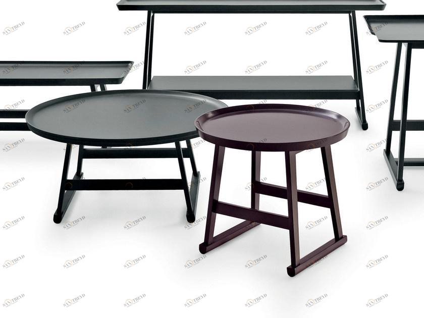 Maxalto Круглый журнальный столик из лакированного дуба Recipio sun-id-1483099