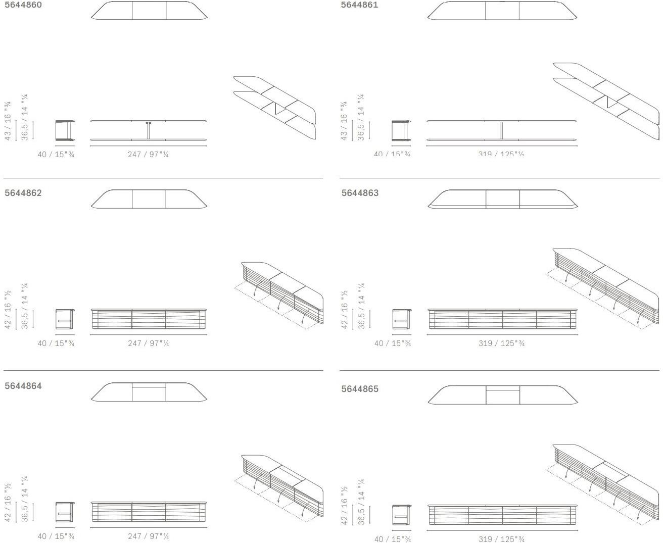 Poltrona Frau Отдельностоящая офисная перегородка из кожи L'ufficio - sistemi direzionali sun-id-1510678 - Вид №4