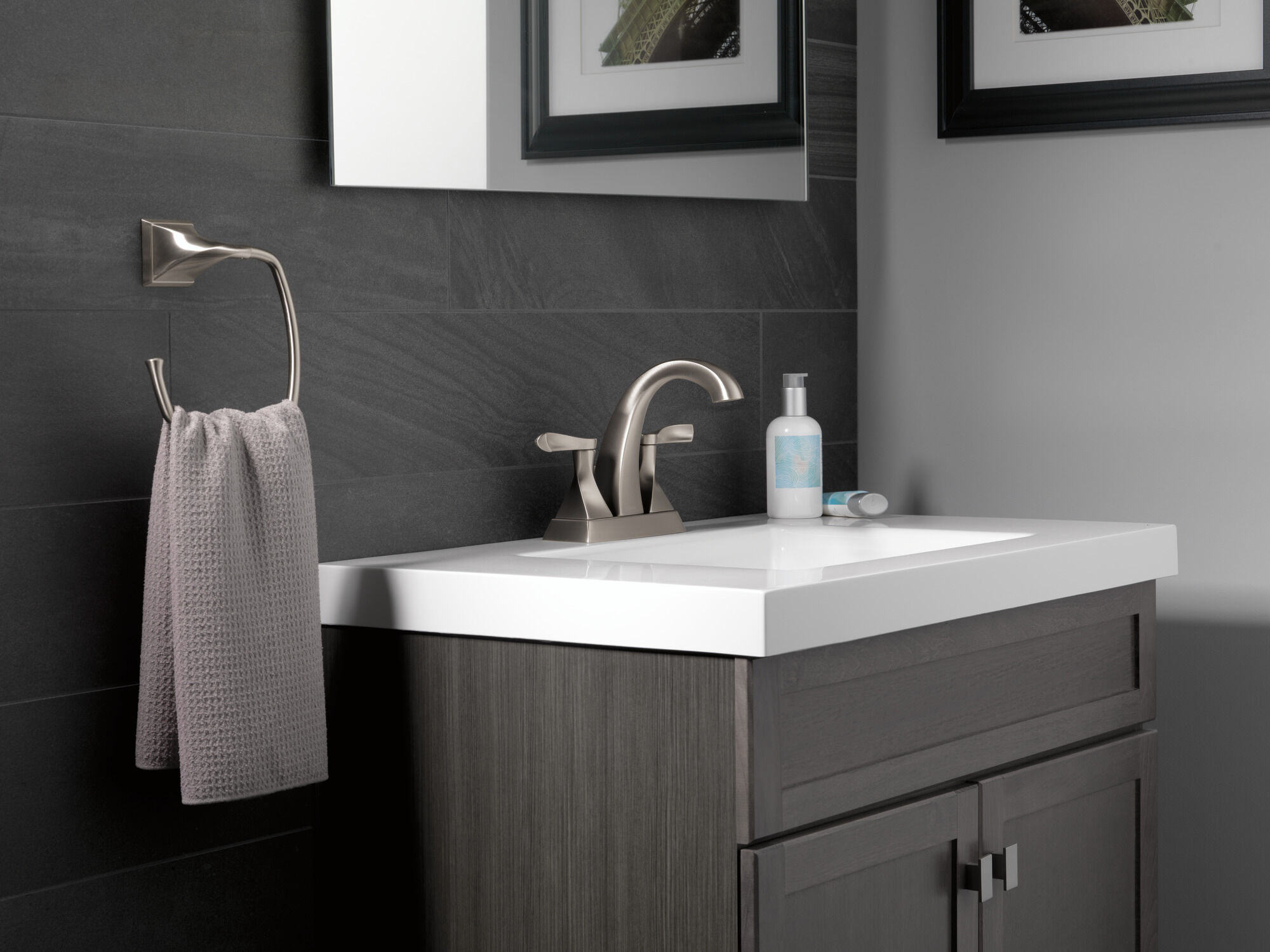 25741LF-SP Смеситель для ванной комнаты с двумя ручками Delta Faucet Everly Матовый никель Spotshield  - Вид №19