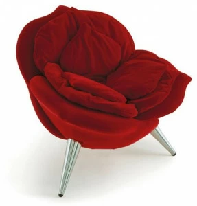 edra Кресло из бархата  Flwr10