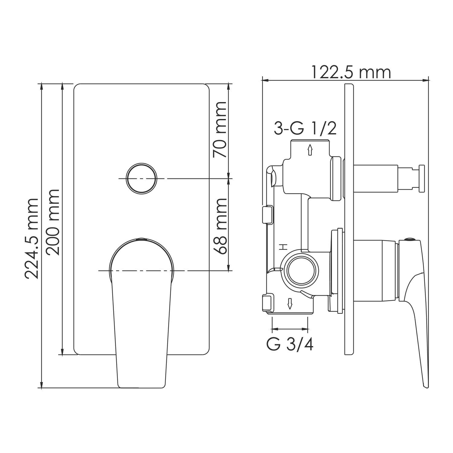 8461 Wiese Смеситель для ванны и душа WasserKRAFT Wiese 8400  - Вид №2