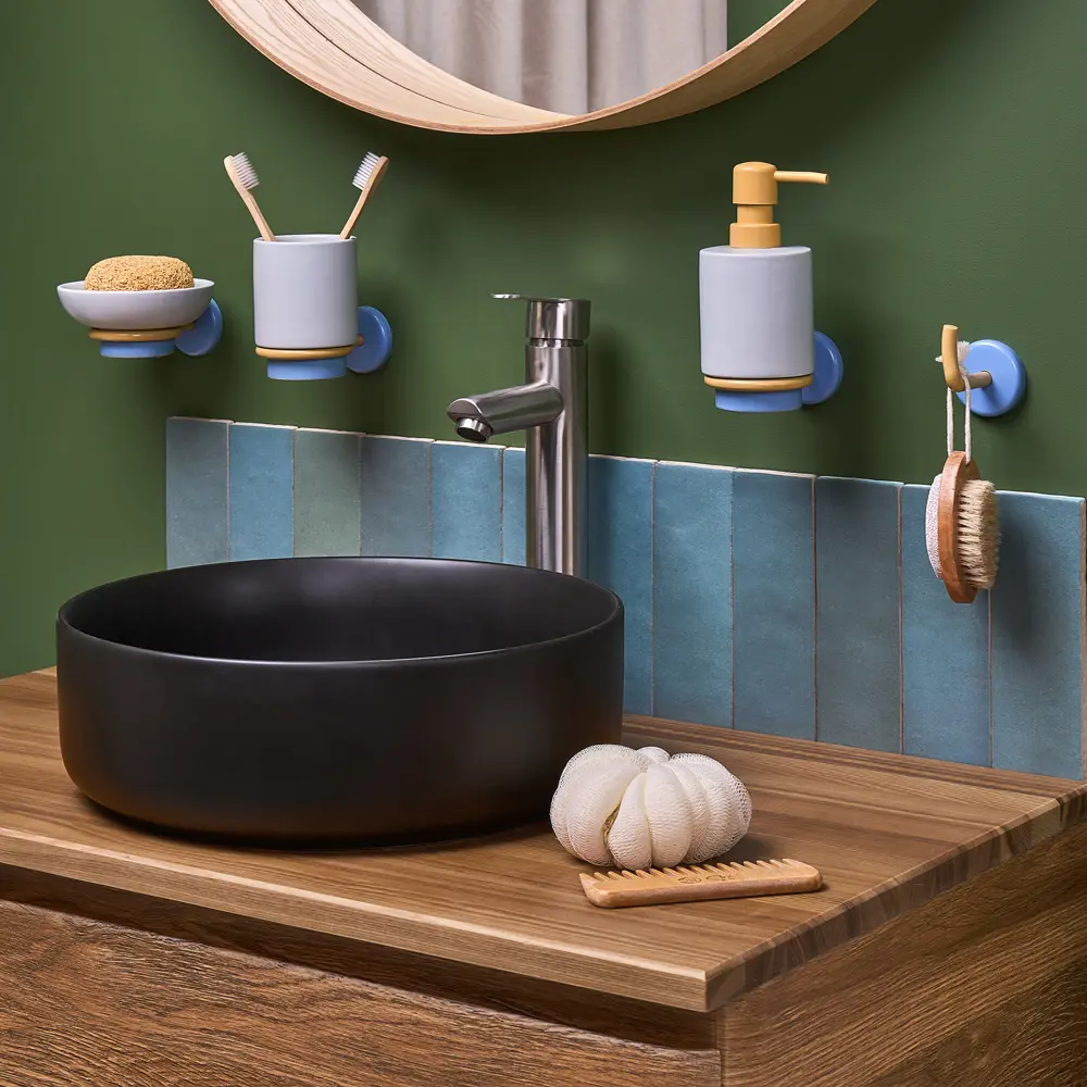 Дозатор подвесной для жидкого мыла Moroshka Antrim керамика цвет белый STLM-2026977 - Вид №9